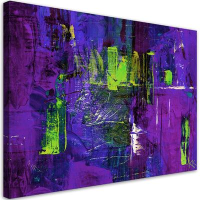 Canvas Print Violet Abstract Hand Painted