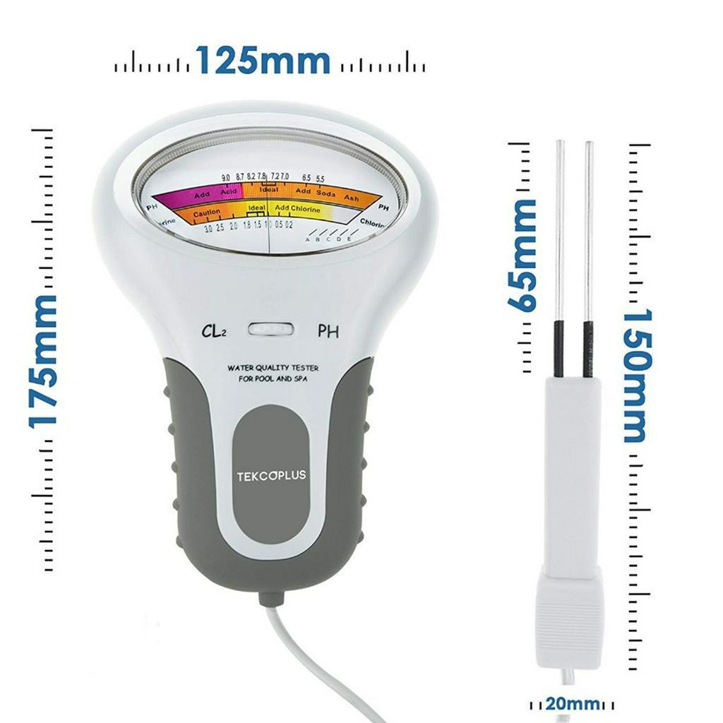 1Pcs Home PC-101 PH Meter CL2 Chlorine Water Quality Tester Portable Swimming Pool Spa Aquarium PH Test Monitor White 2 Styles