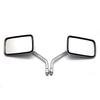 Motorcycle Chrome Rearview Side Mirrors Fashional Cool Square Shape Rear View Mirror