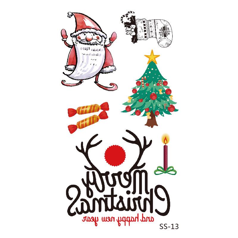Christmas Fun Face Stickers: Children's Cartoon Tattoo Stickers