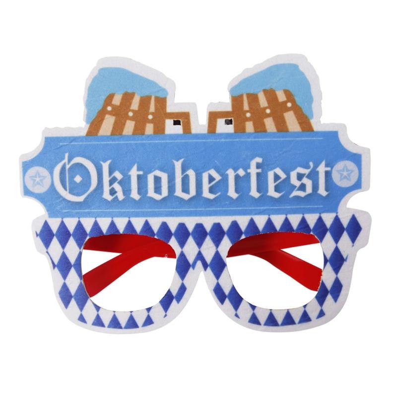 Oktoberfest Party Glasses Paper Glasses Funny Oktoberfest Fancy Dress Photo Booth Props for Kids Adults Bavarian German