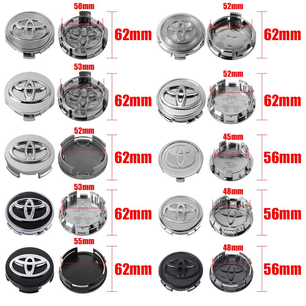 2026 Nou Pentru Toyota 4 buc 56/62MM Capace Centrale Roți Auto Toyota pentru TRD Corolla Aygo Camry Yaris Rav4 Emblema Logo Înlocuire Jantă H