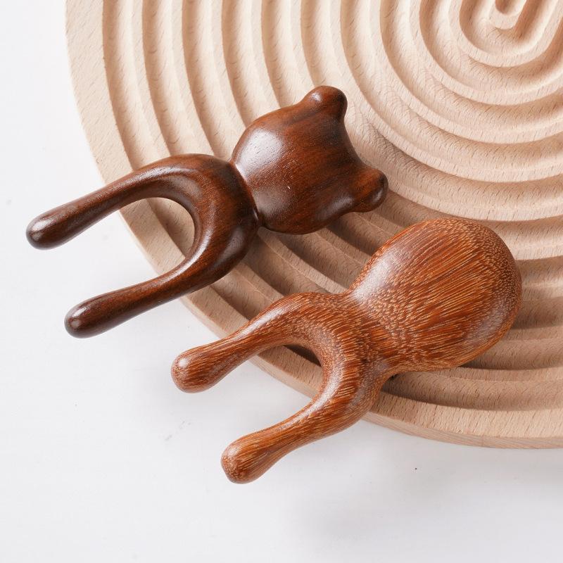 Wooden Facial Meridian Massager Eye and Nose Massage Tool for Anti Aging Skincare and Relaxation