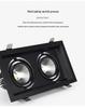LED Double/Triple-Head Square Downlight: Recessed Aluminum Gimbal Light, COB Spotlight for Commercial Use