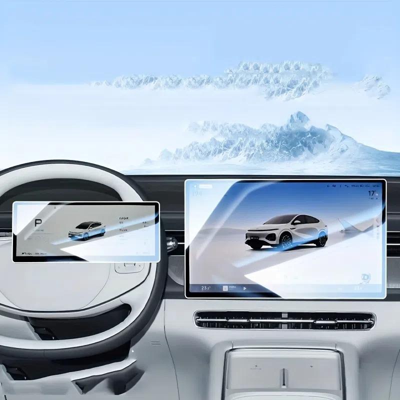 2pcs For Xpeng G6  2024 2025 Car Radio GPS Navigation trument Tempered Glass Protective Film Auto Interior Accessories
