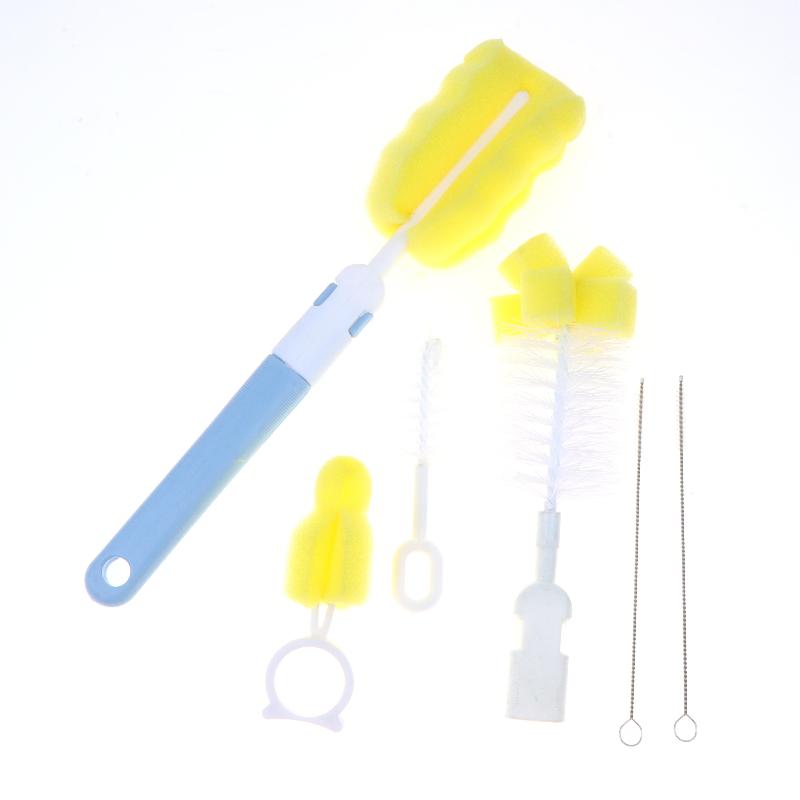 3/4/5/6Pcs Baby Bottle Cleaning Brush Set Handheld Soft Head Sponge Brush For Cleaning Kid Bowls Cups Coffee Mugs Home Cleaner