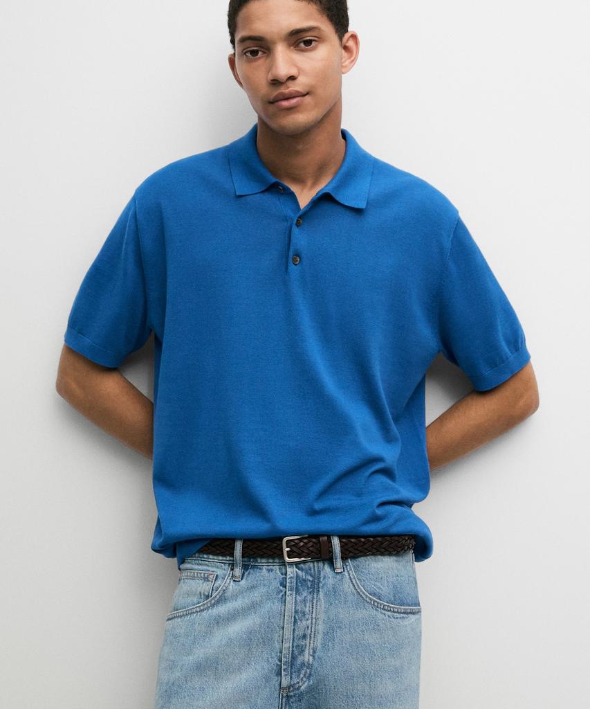Masimodutti 100% Cotton Knit Polo Shirt