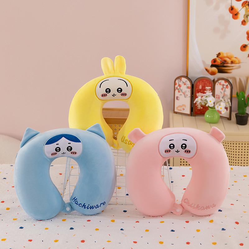 Cartoon U Shaped Neck Pillow Memory Foam Travel Cushion For Car Plane Commuting