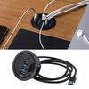 Efficient USB 3 0 Hub with Integrated Audio Interface for Headphones and Microphones Perfect for Any Workspace