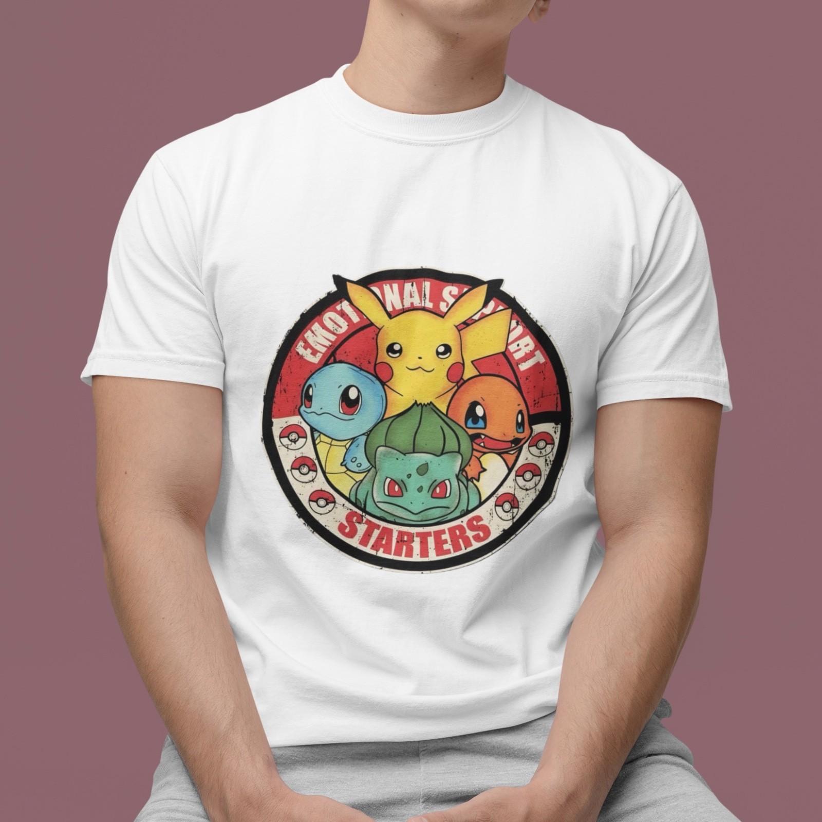 Kawaii Emotional Support Starters Tee Cute Retro Graphic T-Shirt Unisex Casual XL