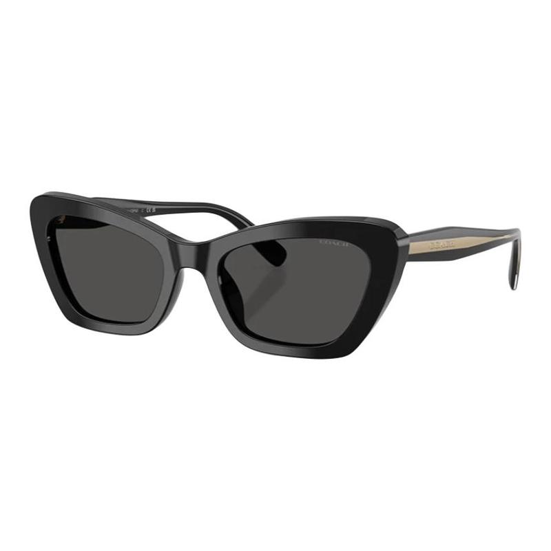 COACH Personalized design acetate cat eye sunglasses unisex couple style black чёрный