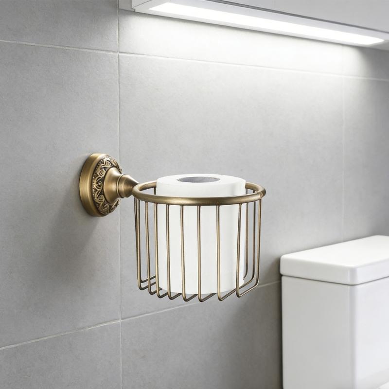 Retro Style Metal Paper Towel Dispenser Quick Setups No Tool Need Strong Performances Bathroom Organizers Essential