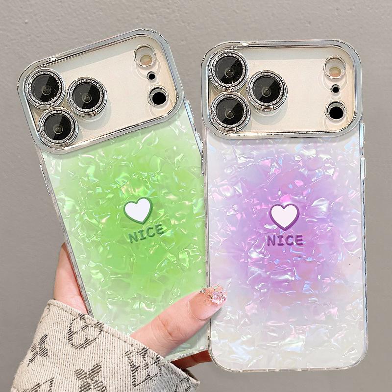 Smudge Love Applies To Apple 17promax Mobile Phone Case Iphone16 Korean 15 All-inclusive 14 Girls 13 Bracelets