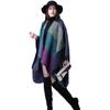 Soft New Women Cashmere Scarf Blanket Cloak Patchwork Plaid Poncho Wrap Shawl