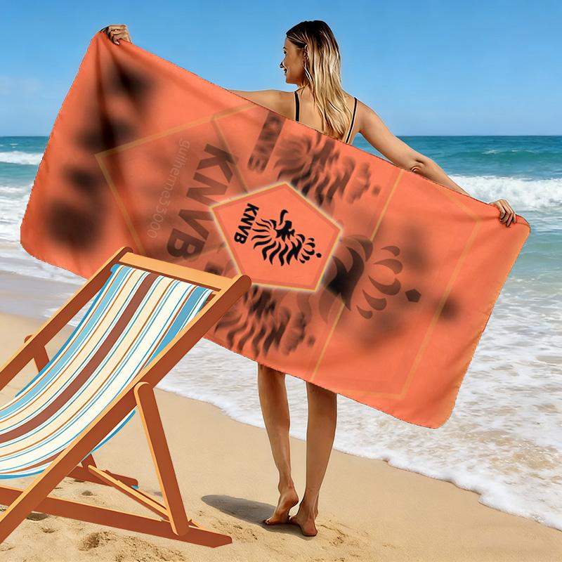 KNVB Print Beach Towel, Large Soft Quick Dry Towel for Beach Camping Swimming