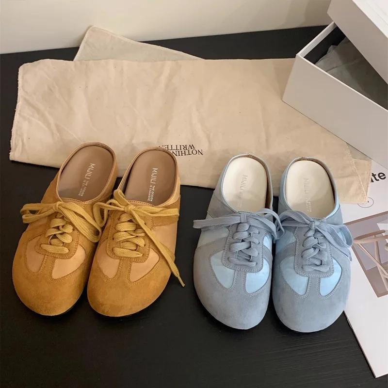 Modische Ballerinas Damen Hausschuhe Frühling Slingback Pantoletten Schuhe Plateau Bequeme Schuhe Lässige Damen Sandalen 2025 Trend Marke Damen Chaussures