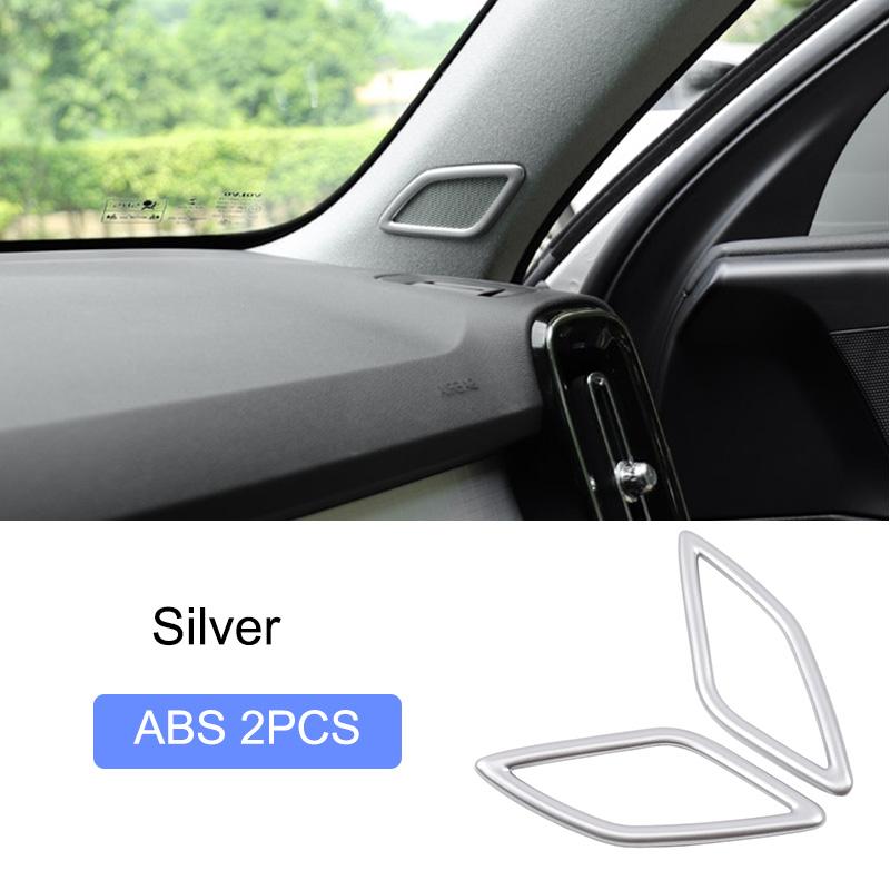 For volvo XC40 C40 EX40 2019-2025 Car Styling Interior Accessories Central Console Decoration Frame Cover Trim Silver Sticker