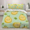 Avocado Bedding set, 3D Pattern Soft Microfiber Bed duvet cove Set, Fruit Quilt Cover and Pillow Cover 50 X 75 cm With Zipper