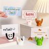 Animal Note Holders - Panda, Pig, Dog, Cat, Frog, Bear Designs with Raised Hands, for Desk & Car Decor - Ideal Thanksgiving Gift