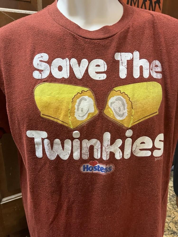 Save The Twinkies Shirt Mens Medium Red Short Sleeve Hostess Vintage Look Unisex T-Shirt XXXXL