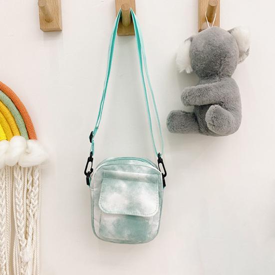 Canvas Crossbody Bag Tie-Dye Pattern Shoulder Bag with Adjustable Shoulder Strap Phone