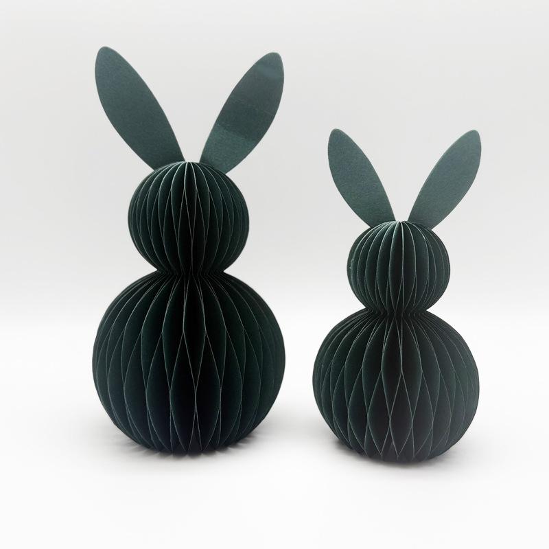 Paper Honeycomb Bunnies Easter Bunny 3D Ornament Easter Day Party Decorations Cute Rabbit For Wedding Birthday