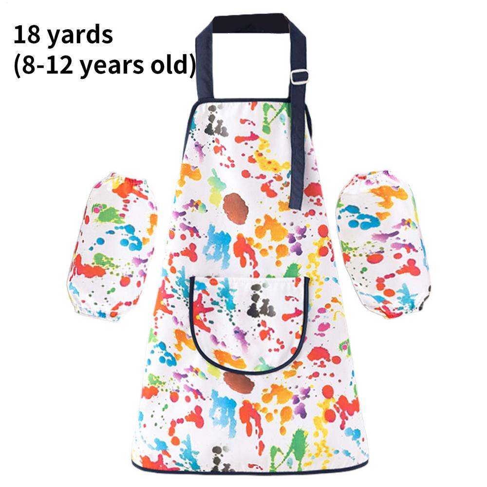 Toddler Apron Adjustable Waterproof Bib With Sleeves Kids Aprons Painting For Boys Girls Ages 2-12 Baking Cooking Classroom Home