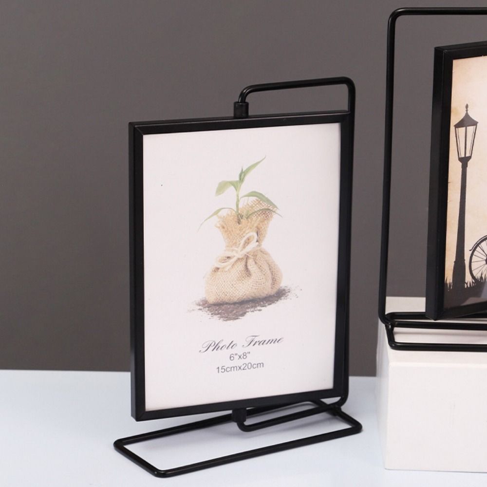 Not Easily Deformed Metal Photo Frame Modern Photo Frame Ornament   TV Cabinet