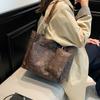Fashion Printed Retro Shoulder Bag Women's New Early Autumn Large-capacity Mother and Child Bag Commuter Casual Tote Bag