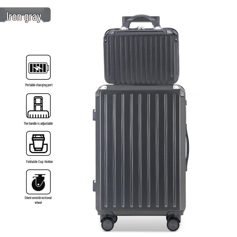 Mother-Daughter Set: Universal Wheel Travel Suitcase with 28-Inch & 20-Inch Trolley Cases, Large Capacity, with Security Code Lock