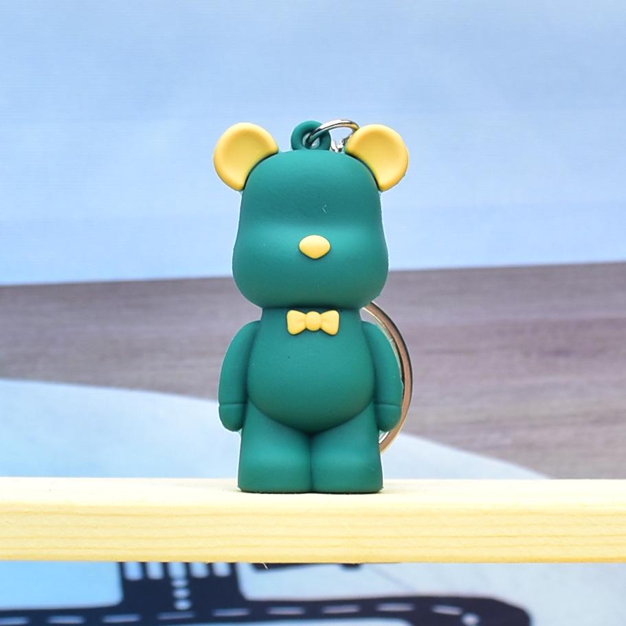 "3D Soft Bear Keychain Pendant - Cute and Trendy Accessory for Bags and Car Keys"