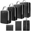 Compression Travel Storage Set: Washable Organizer for Cosmetics, Shoes, and Clothes