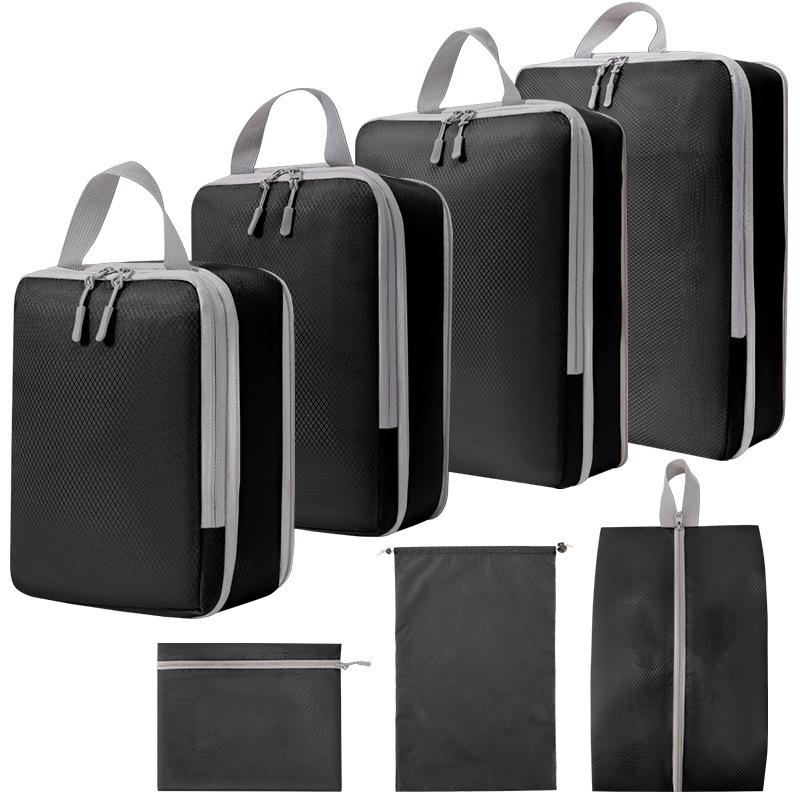 Compression Travel Storage Set: Washable Organizer for Cosmetics, Shoes, and Clothes