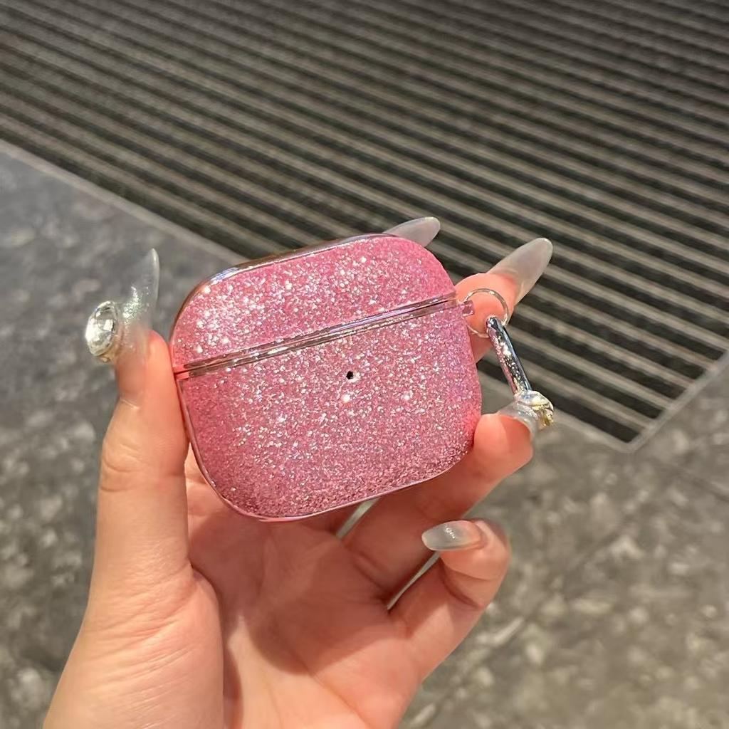 Anwendbare Apple AirPods Pro Schutzhülle, Diamant-Glitzer Bluetooth-Headset-Schutzhülle mit galvanisierter Headset-Hülle