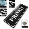 2pcs Private Sign for Doors,With Self Adhesive,8x2.8in,Black
