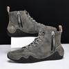 Fashion Unisex Boots Fashion Handmade Leather Boots Casual High Top Boot 2025New Men's Ankle Boots Comfortable Driving Boot Couple Botas