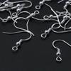50pcs/ba Silver Color Zinc Alloy Ear Hook Earrings Hooks Jewelry Accessories