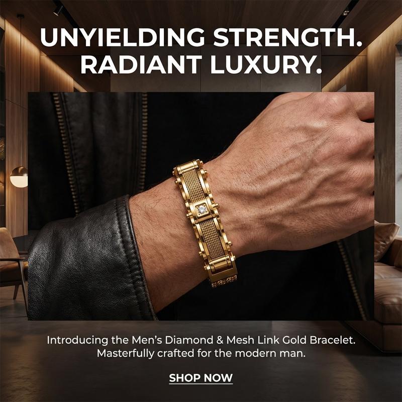 Luxury Gold Color Stainless Steel Link Chain Mesh Bracelets For Men Spulseiras Masculina Metal Male Charm Jewelry Accessory