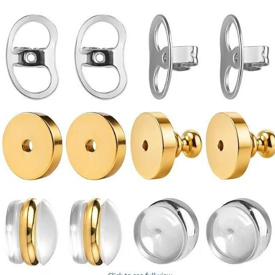 Anti-Droop Pig Nose Earring Lifters - Ear Support Backs for DIY Earring Stability.