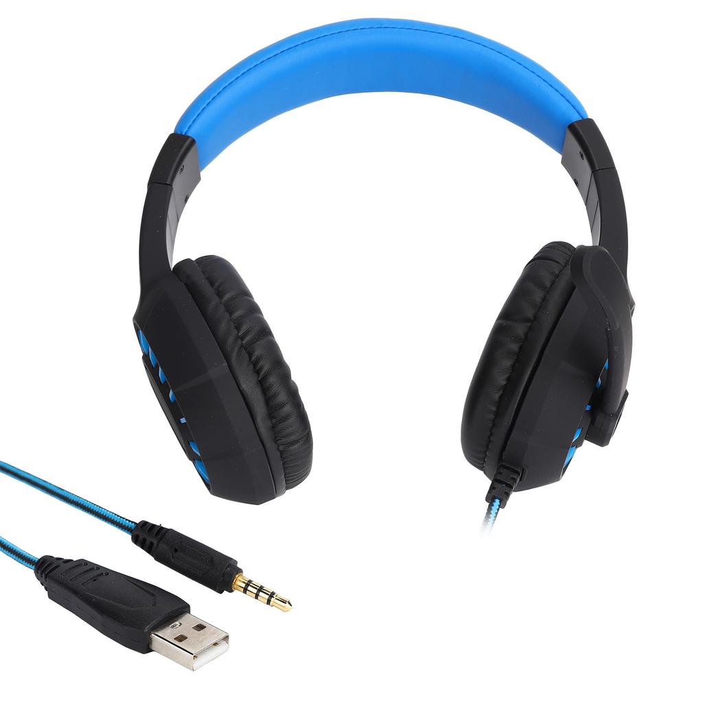 Wired Headphone PC Computer Game Stereo Luminous Headset with Microphone 20Hz‑20KHz