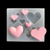 Moule 3D en silicone en forme de cœur, résine époxy, pour bijoux, boucles d'oreilles, pendentifs, outils de cuisine, décoration de gâteaux, moule à chocolat