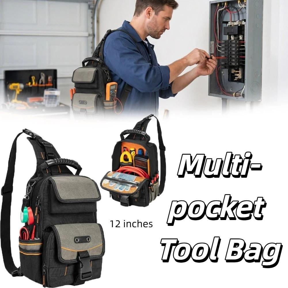 Langlebige Elektriker Werkzeugtasche Ergonomischer Griff Werkzeugbeutel Werkzeugorganizer Werkzeugtasche Tasche Techniker