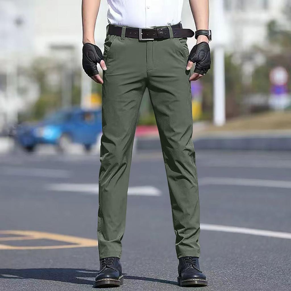 Men's  Work Pants Outdoor Work Fishing Camping Waterproof Wear-resistant Multi-Pocket Work Pants (Belt Not Included)