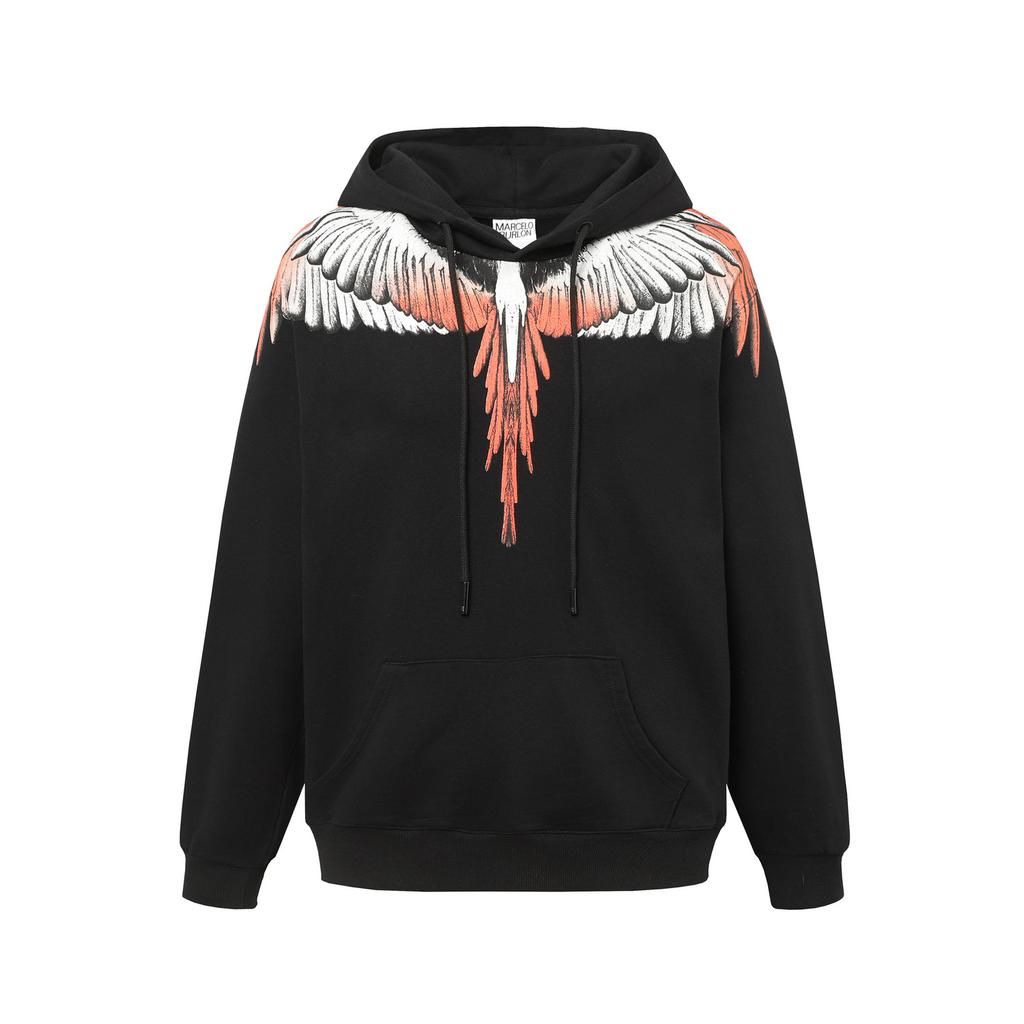 Sudadera MB Color Pluma Alas Fantasma Marcelo Marca de Moda Año de la Serpiente Relámpago Sudadera con Capucha para Pareja