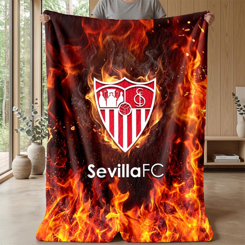 Sevilla FC Soft Flannel Fleece Blanket Lightweight Cozy Warm Throw Blanket For Sofa Bed Home Decor