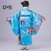 1 sada Dívčí tradiční kimono pyžamo Živé barvy Květinový potisk páv Snadné nošení Pohodlné kimono