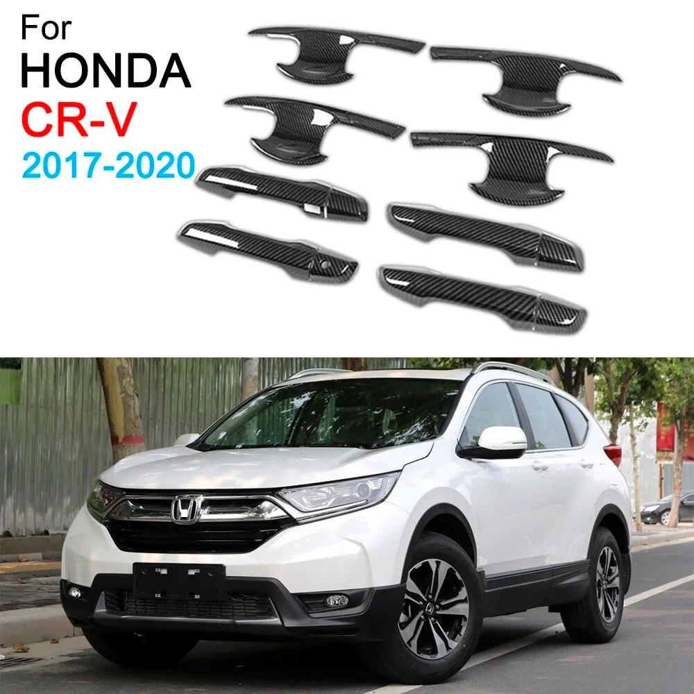 For Honda CRV 5th Accessories 2017 2018     Car ABS Carbon  Gate Door Handle Covers Trim Stickers Accessories