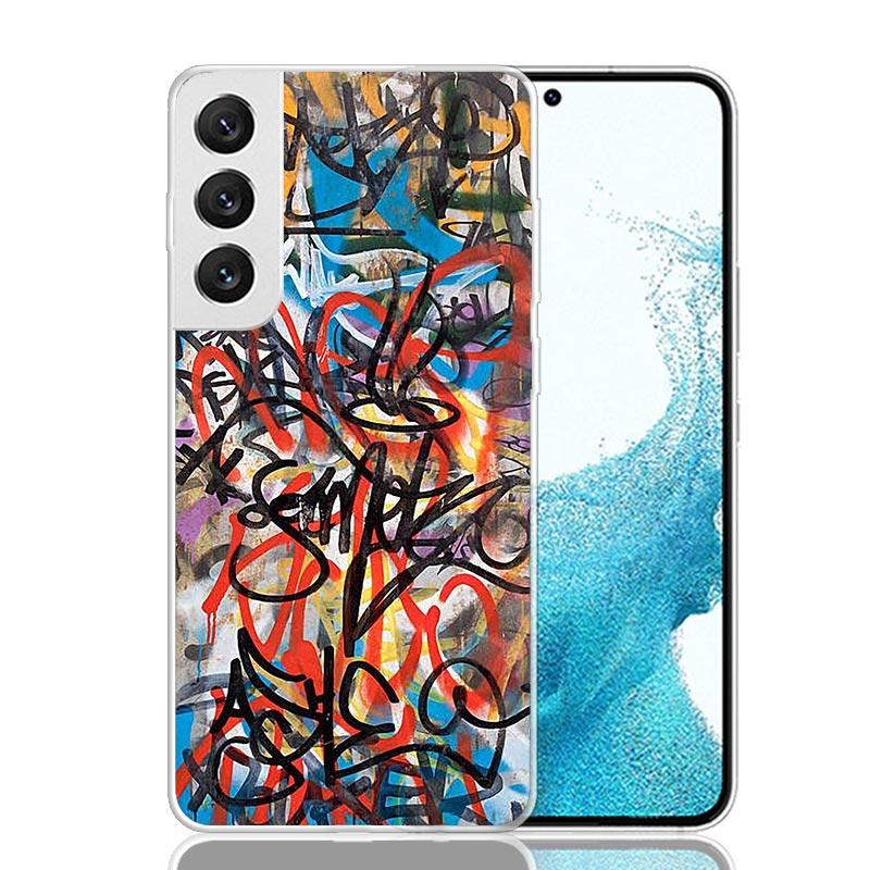 

Graffiti Fashion Cool Phone Case For Samsung Galaxy S26 Ultra S23 S24 S25 Edge S20 FE S21 S22 Plus Soft Print Shell Cover Fundas Samsung S24 FE