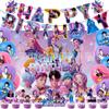 KPOP Geburtstagsparty Dekoration Set Hexenjägerin Girlgroup Banner Hintergrund Tortenaufsatz Ballonset Fächer Thema Zubehör