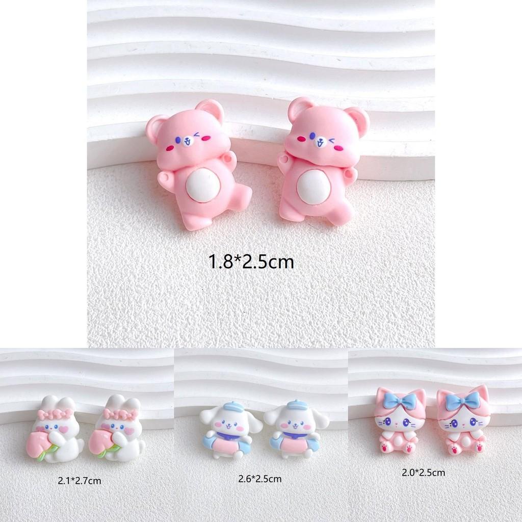 Cute Resin Accessories For Diy Jewelry Making Cartoon Animals Cream Gel Phone Case Creative Fridge Magnet